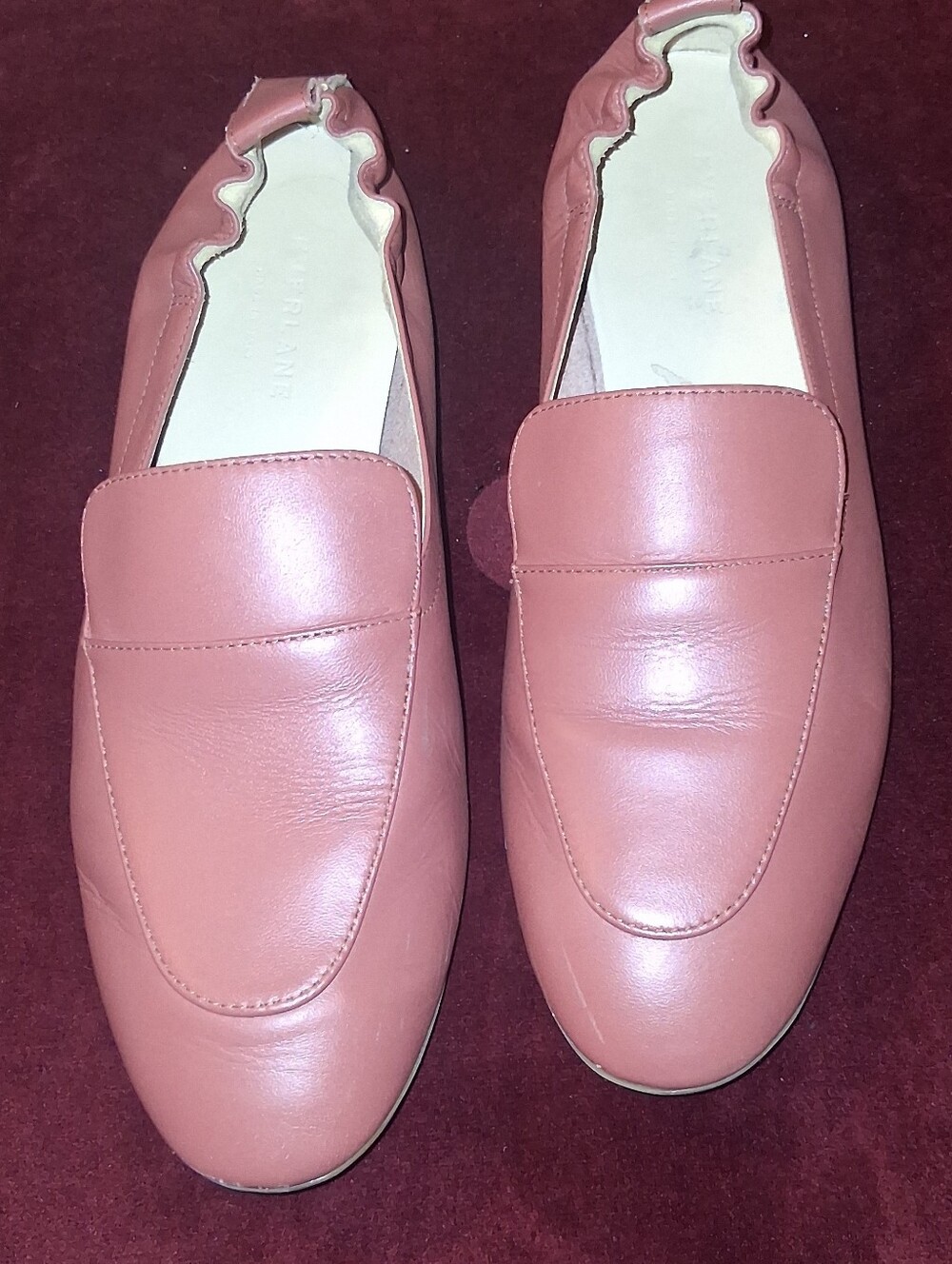 Everlane Mauvey Pink Leather Loafers/flats